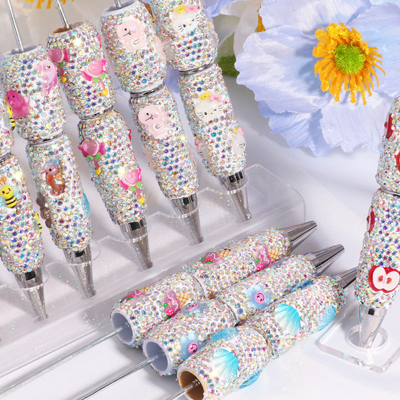 wholesale 3pcs beadable pens DIY Shell Diamond Bead Pen